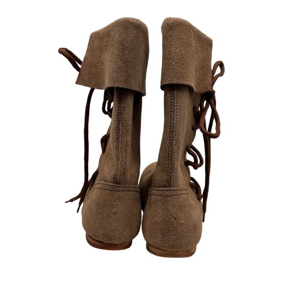 Leonardo Carbone 007 Brown Suede Medieval Cuff boots Women size EU36/US 5.5 - Picture 5 of 14